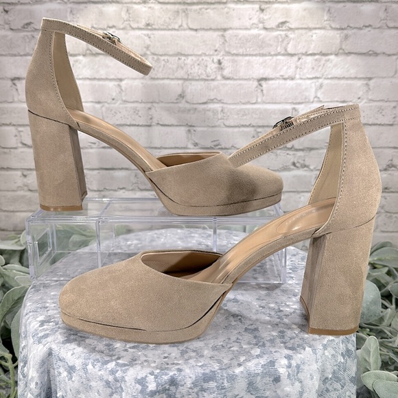 Kelly & Katie Elmonie Taupe Square Toe 3.5” Heel Dress Shoes WMS 10M✨NWOT✨ - Picture 5 of 11